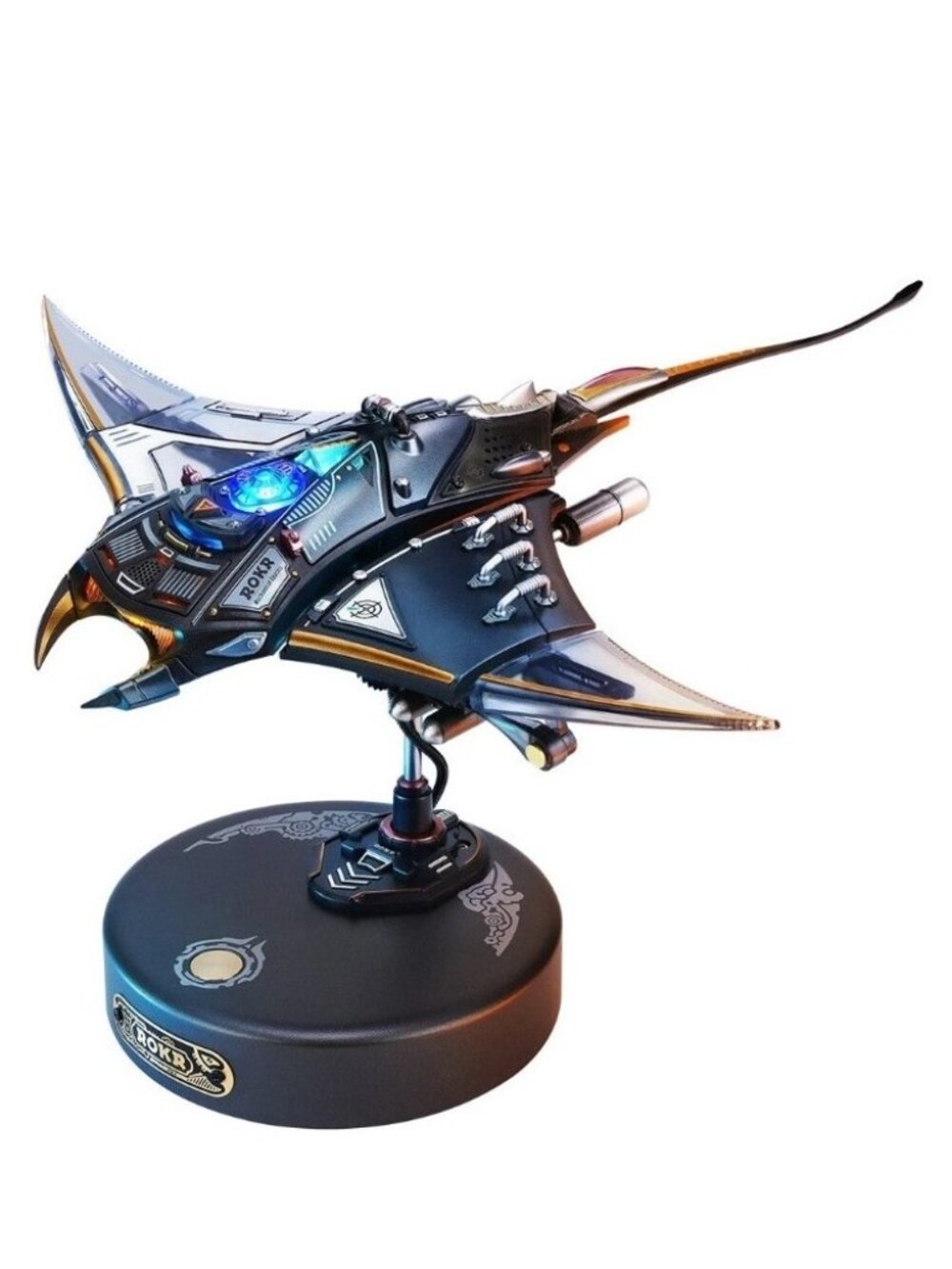NEW ROKR 3D Metal Model Manta Ray Electric Mechanical Building Model Teens Toy P